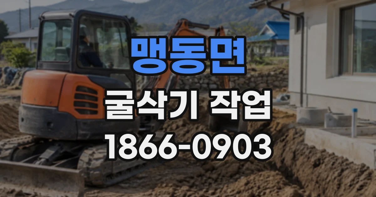 맹동면 굴삭기작업