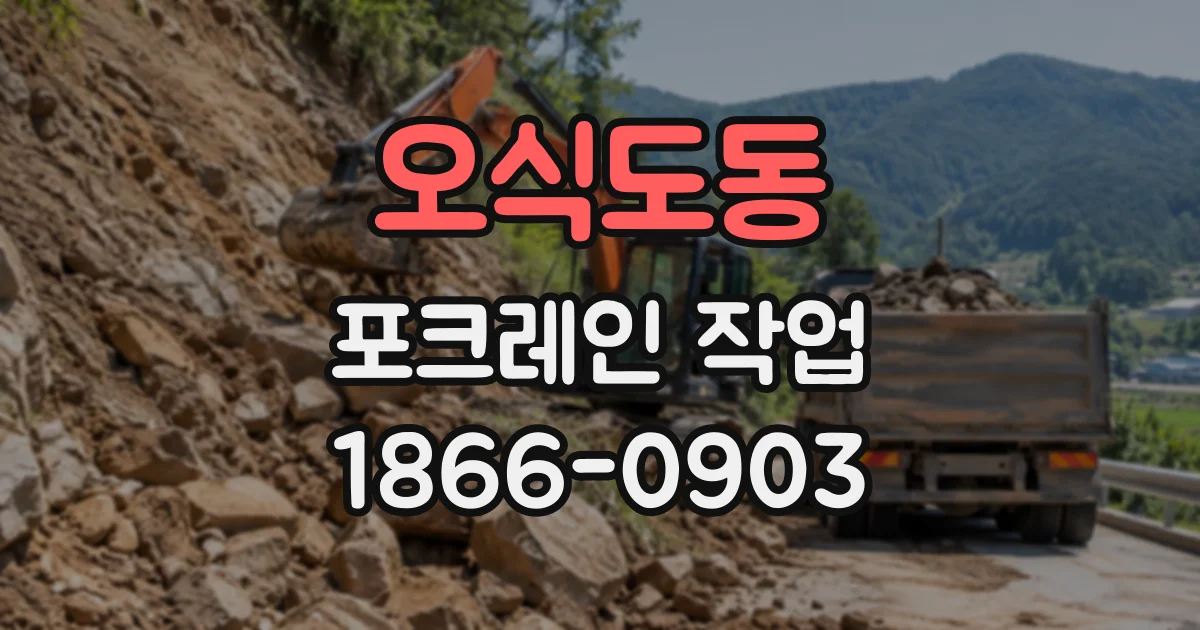 오식도동 포크레인작업