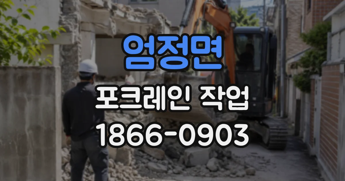 엄정면 포크레인작업
