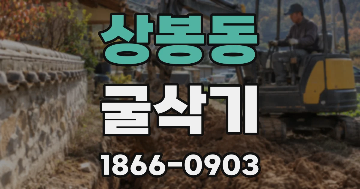 상봉동 굴삭기