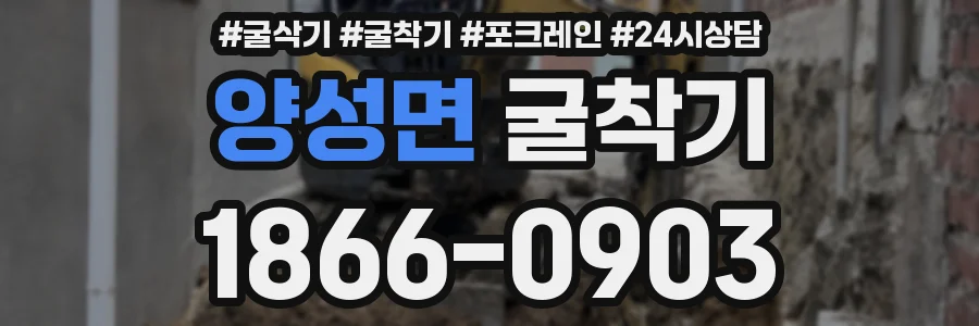 양성면 굴착기
