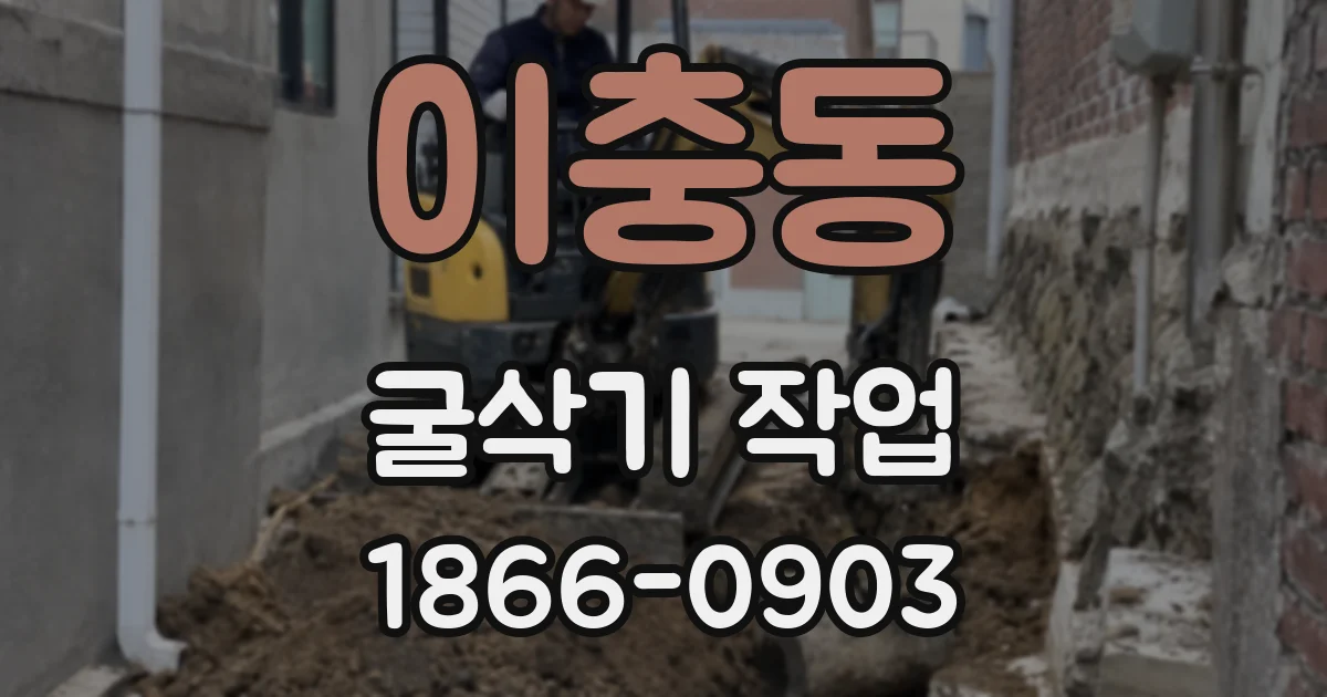 이충동 굴삭기 작업