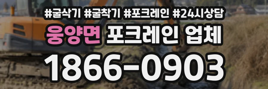 웅양면 포크레인업체 상담 전화 1866-0903