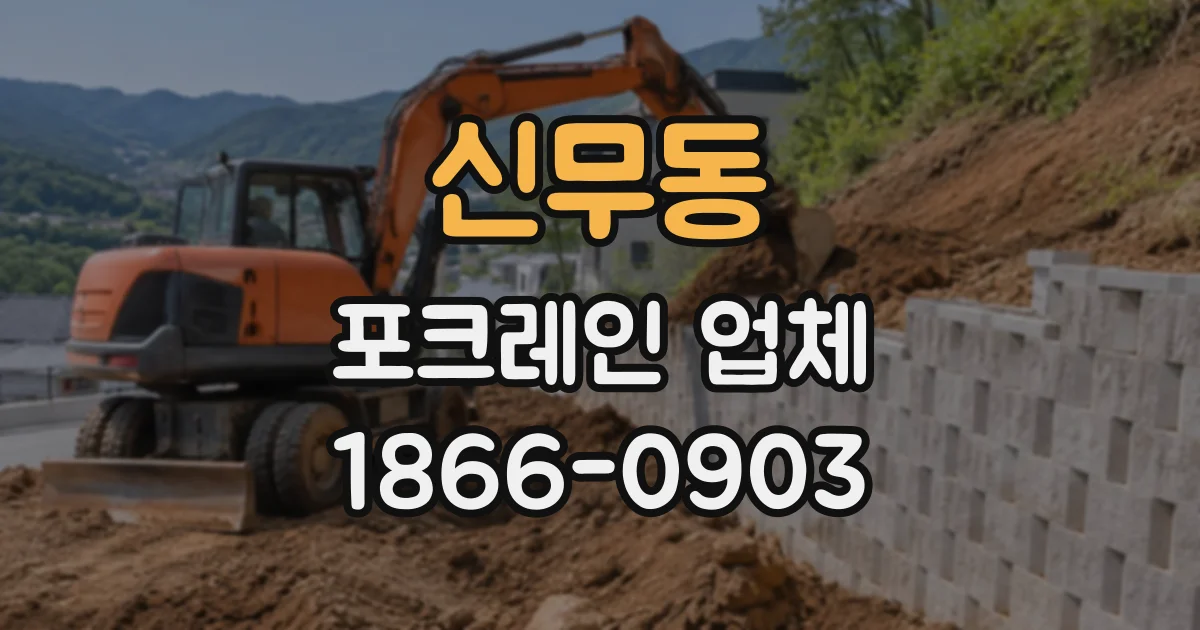 신무동 포크레인업체
