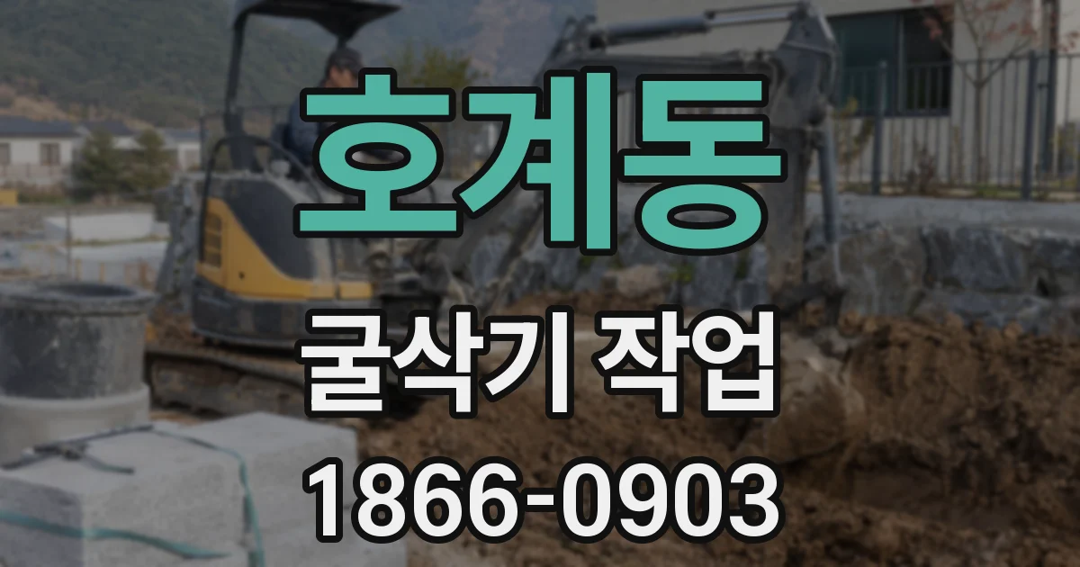 호계동 굴삭기 작업