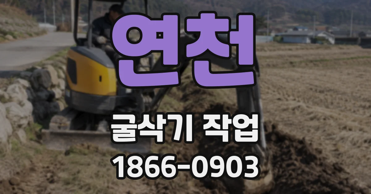 연천 굴삭기 작업