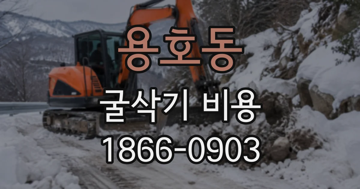 용호동 굴삭기비용