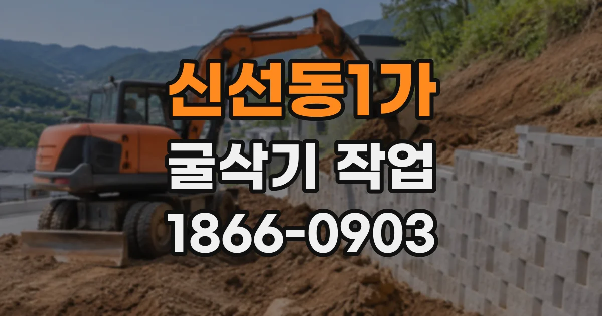 신선동1가 굴삭기작업
