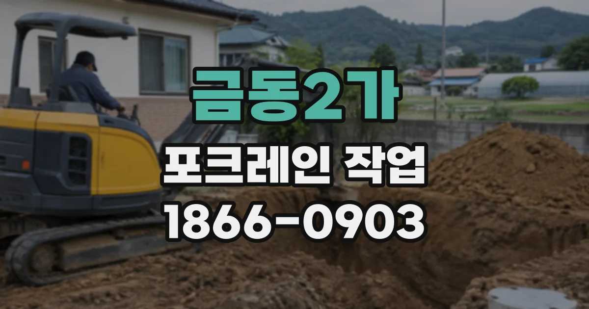 금동2가 포크레인작업