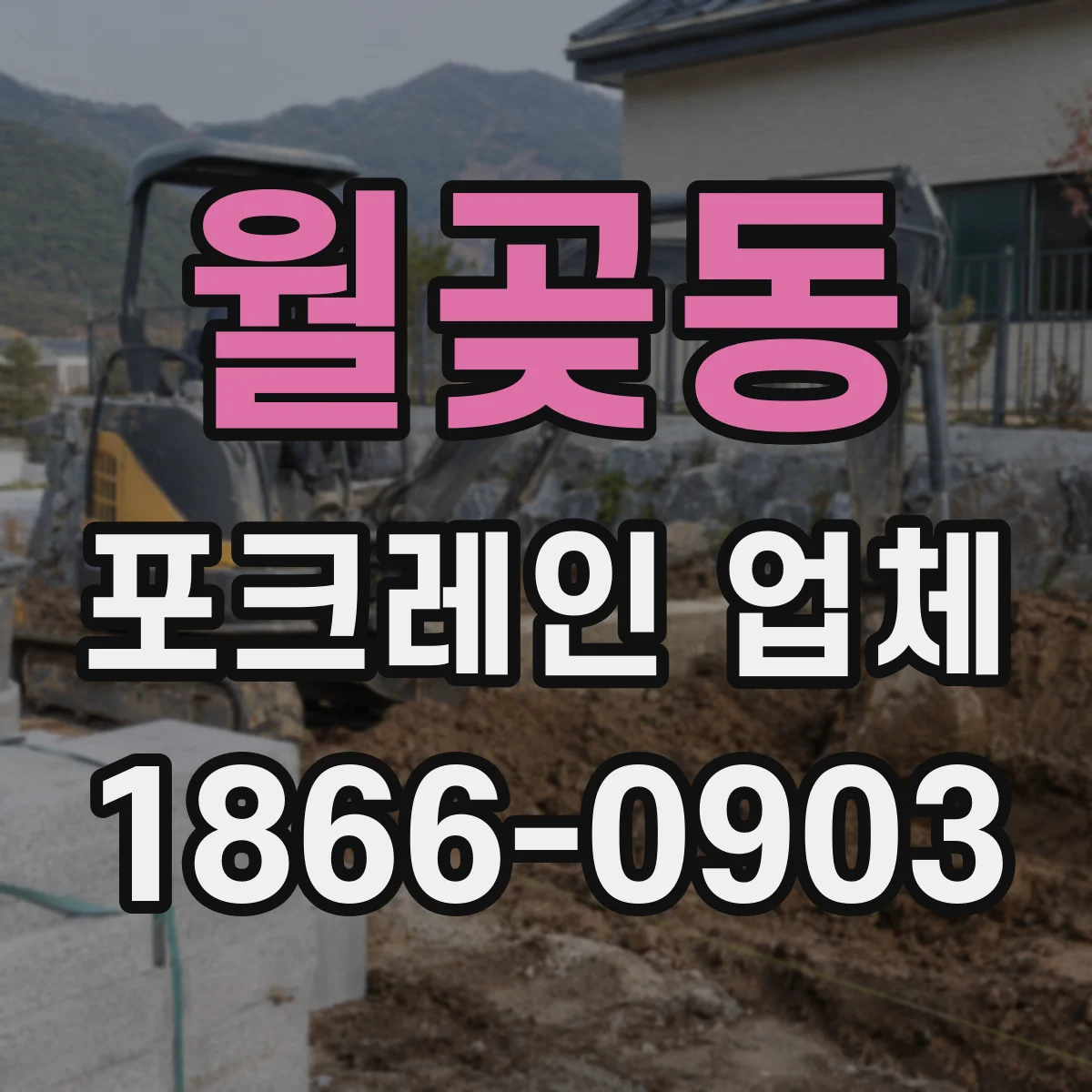 월곶동 포크레인 업체
