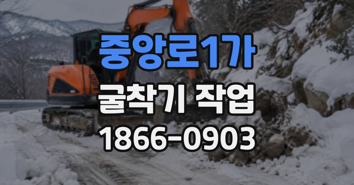 중앙로1가 굴착기작업