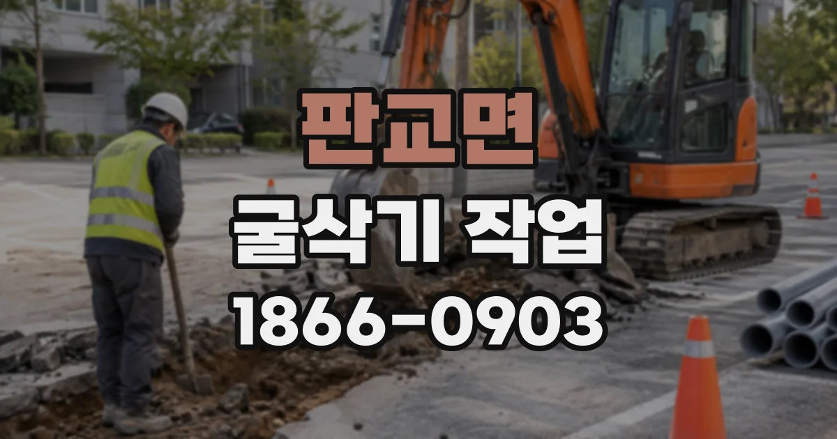 판교면 굴삭기작업