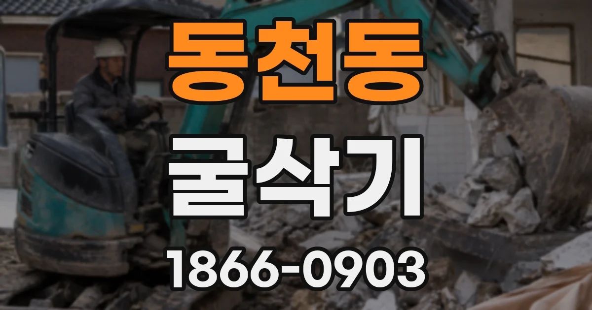 동천동 굴삭기