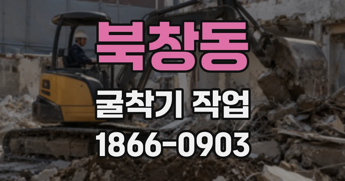 북창동 굴착기 작업