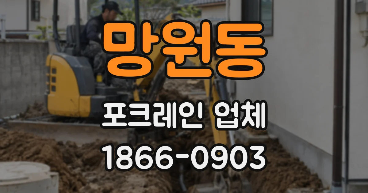 망원동 포크레인 업체