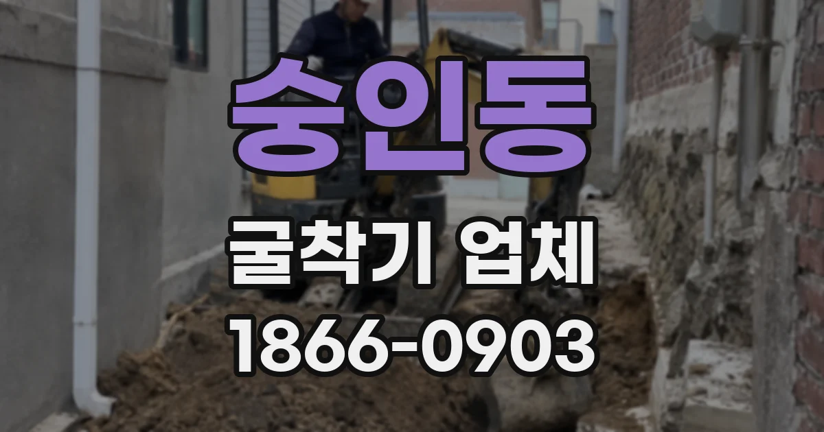 숭인동 굴착기 업체