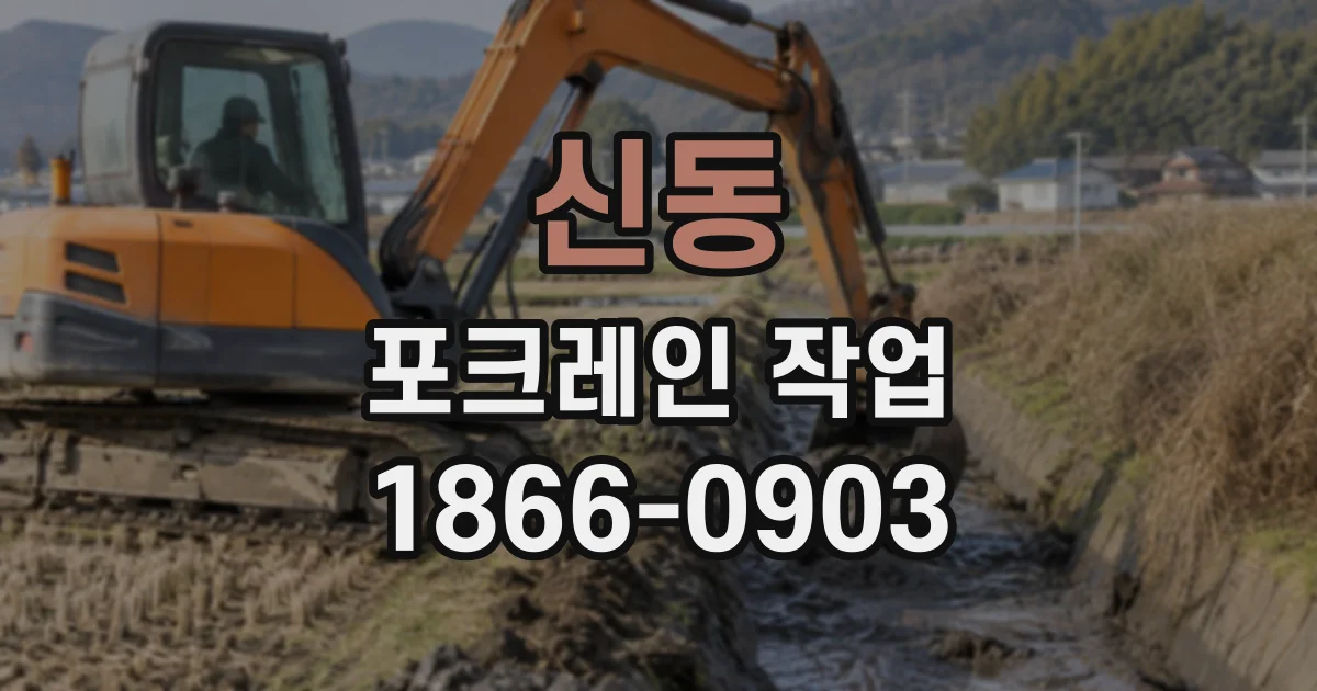 신동 포크레인작업