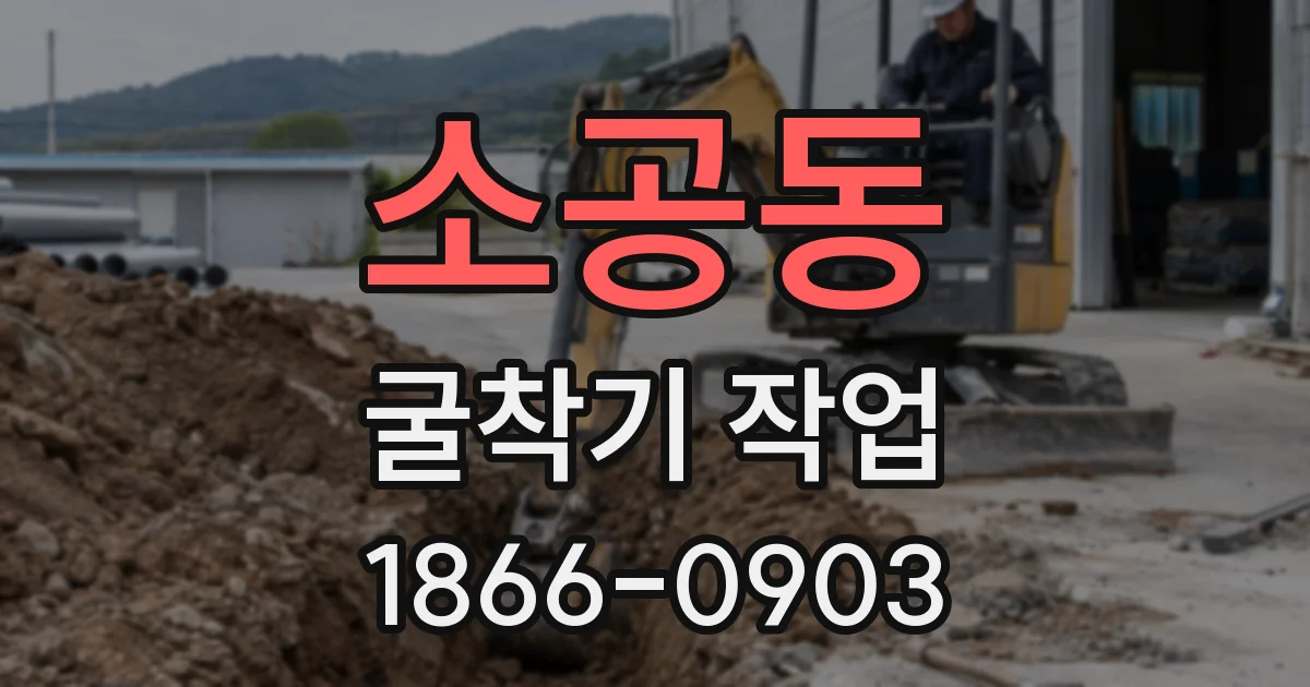 소공동 굴착기 작업