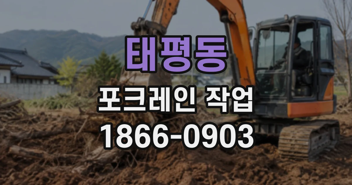 태평동 포크레인작업
