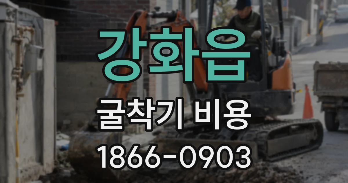 강화읍 굴착기 비용