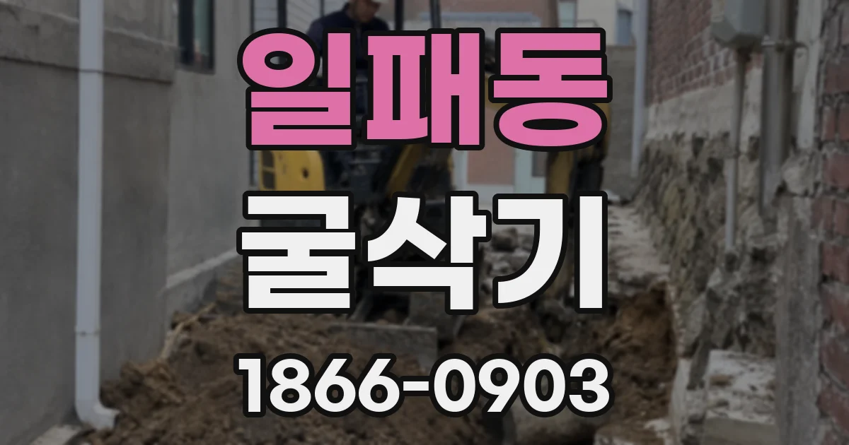 일패동 굴삭기
