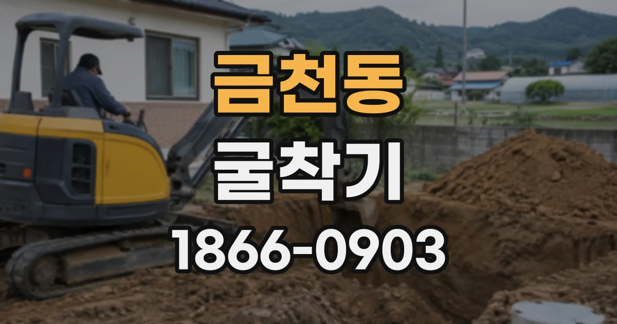 금천동 굴착기