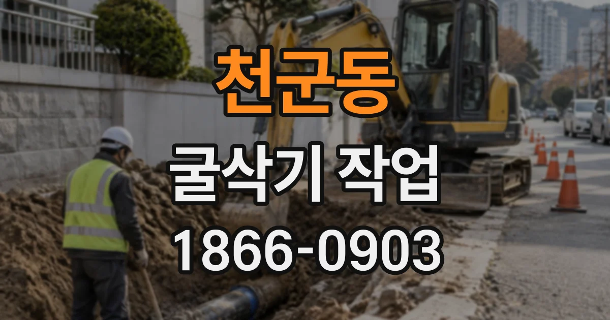 천군동 굴삭기작업