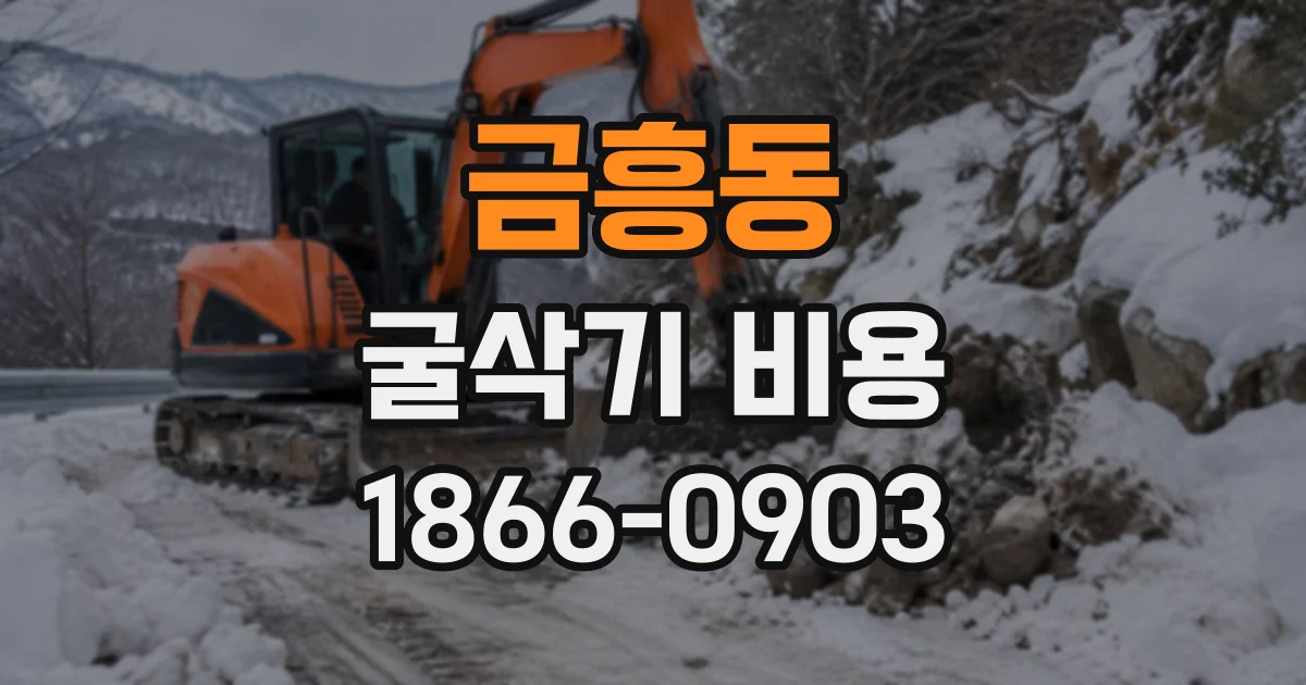 금흥동 굴삭기비용