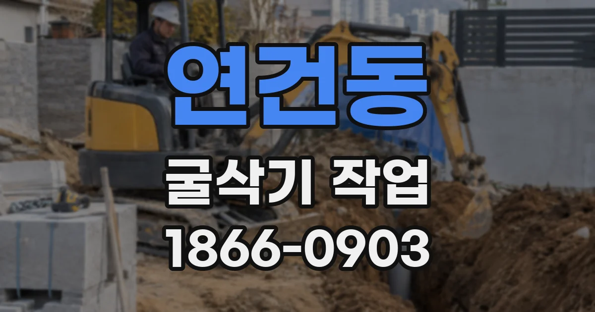 연건동 굴삭기 작업