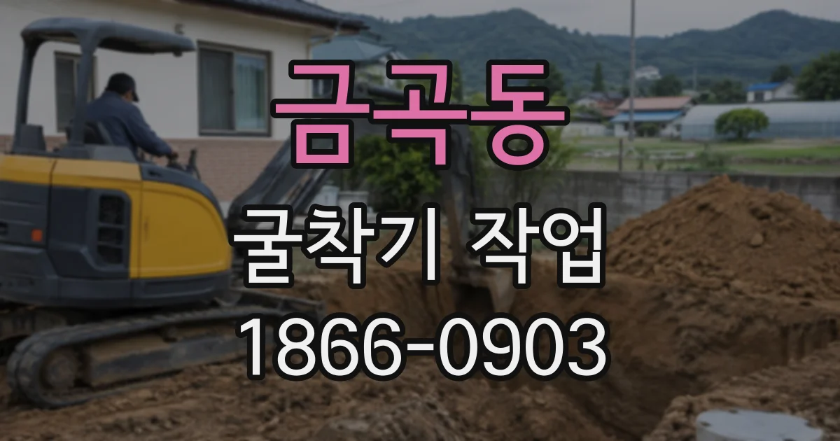 금곡동 굴착기작업