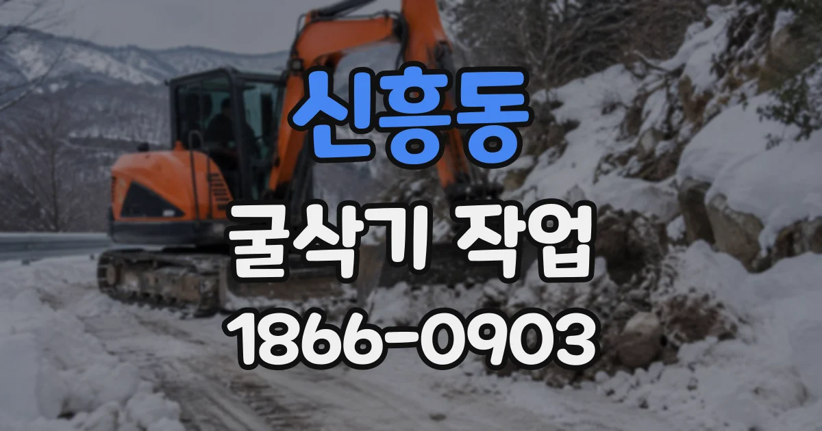 신흥동 굴삭기작업