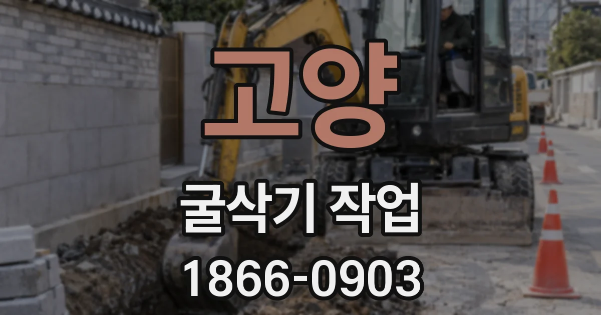 고양 굴삭기 작업