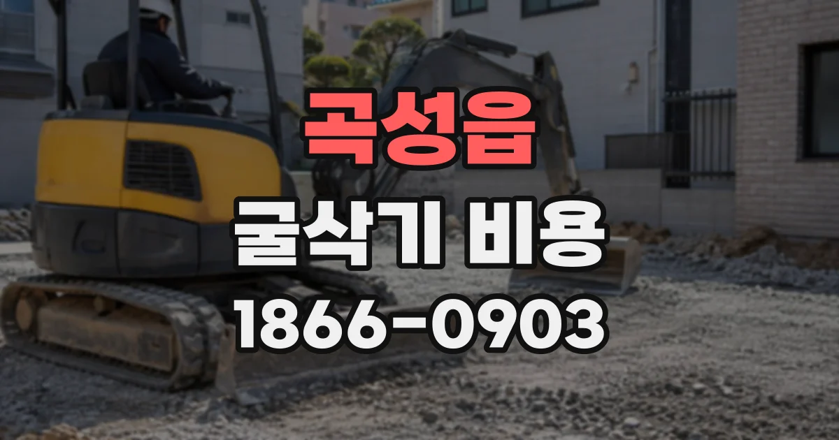 곡성읍 굴삭기비용