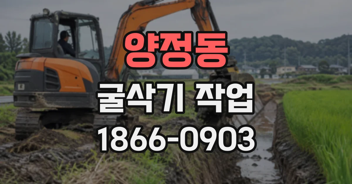 양정동 굴삭기작업