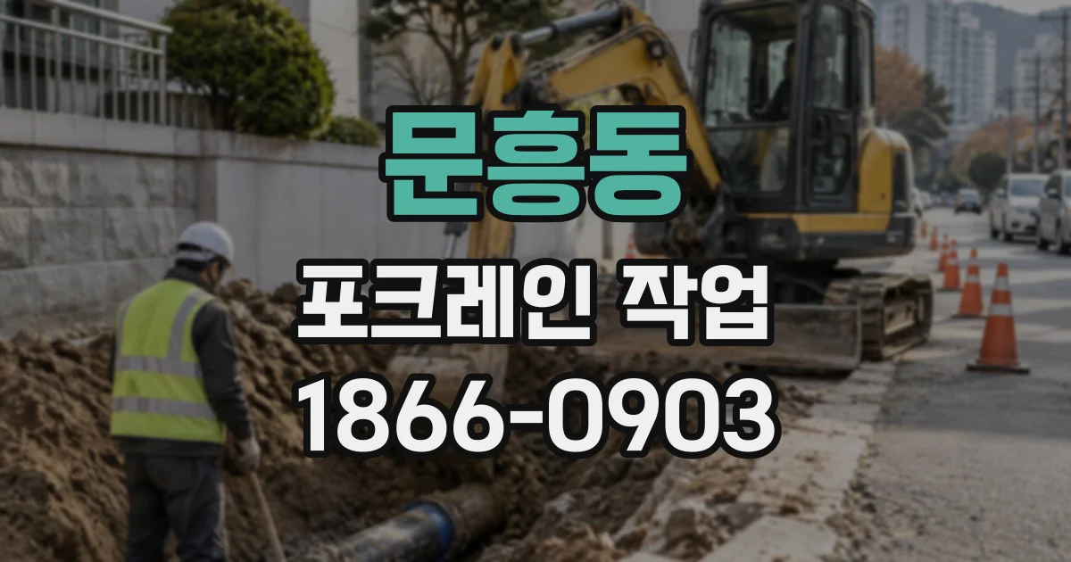 문흥동 포크레인작업