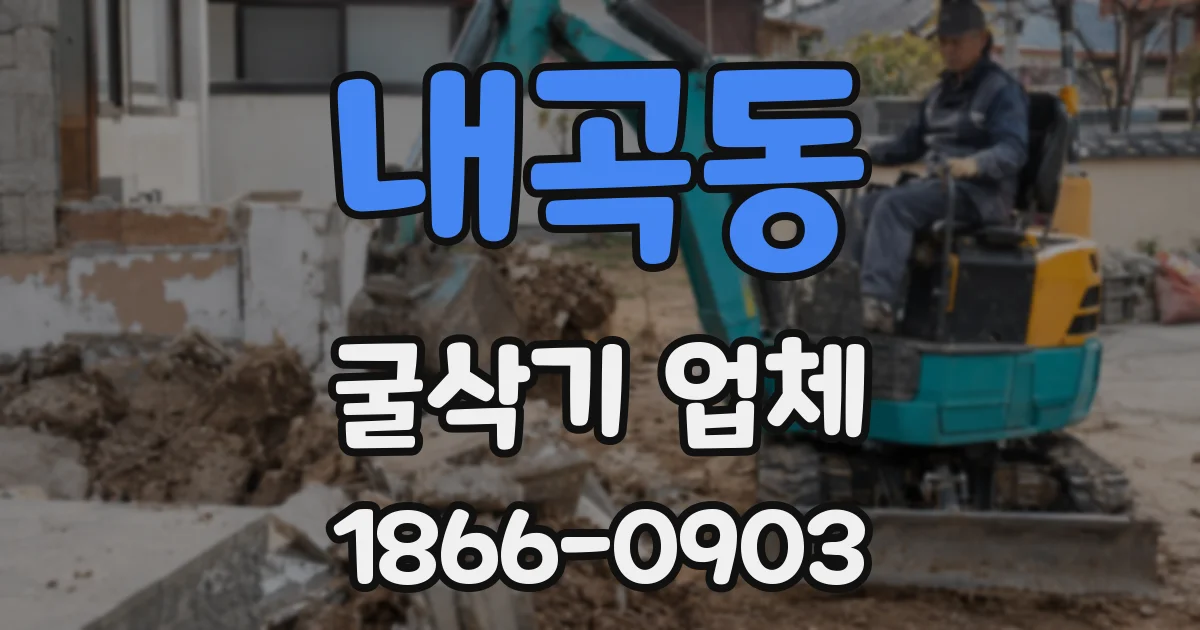 내곡동 굴삭기 업체
