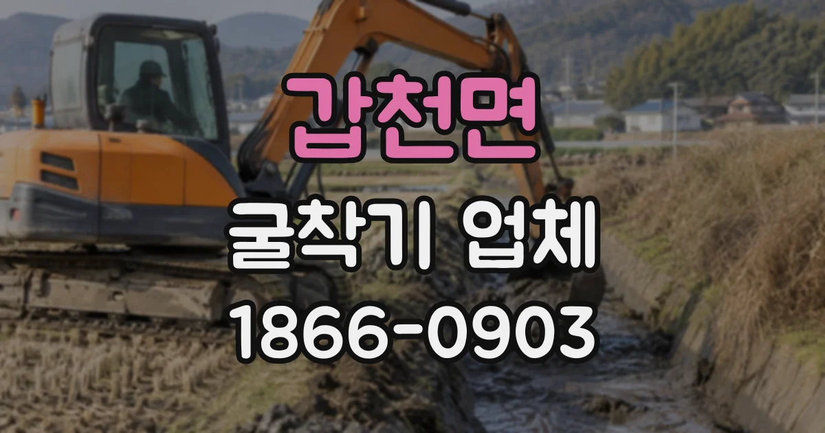 갑천면 굴착기업체