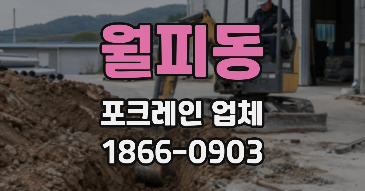 월피동 포크레인 업체