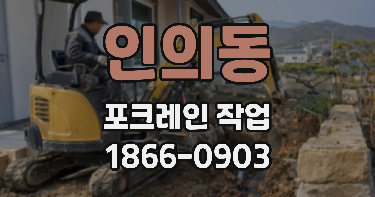 인의동 포크레인 작업