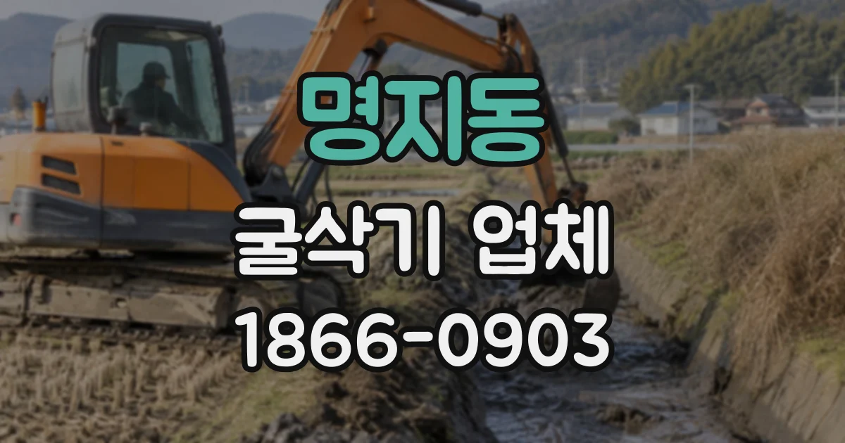 명지동 굴삭기업체
