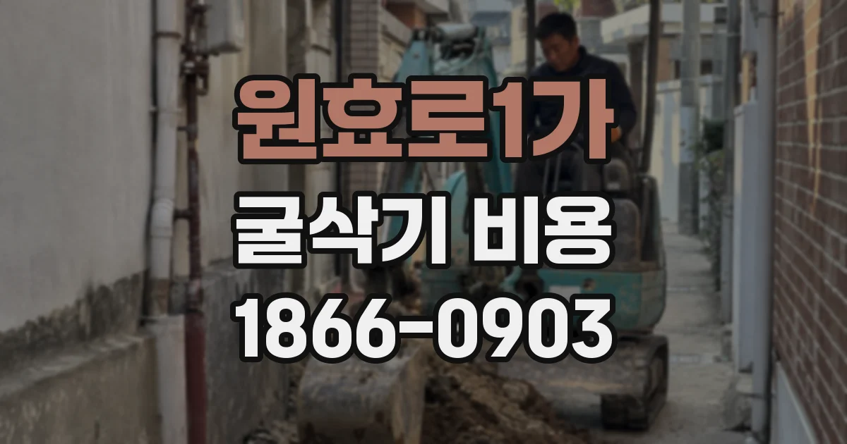 원효로1가 굴삭기 비용