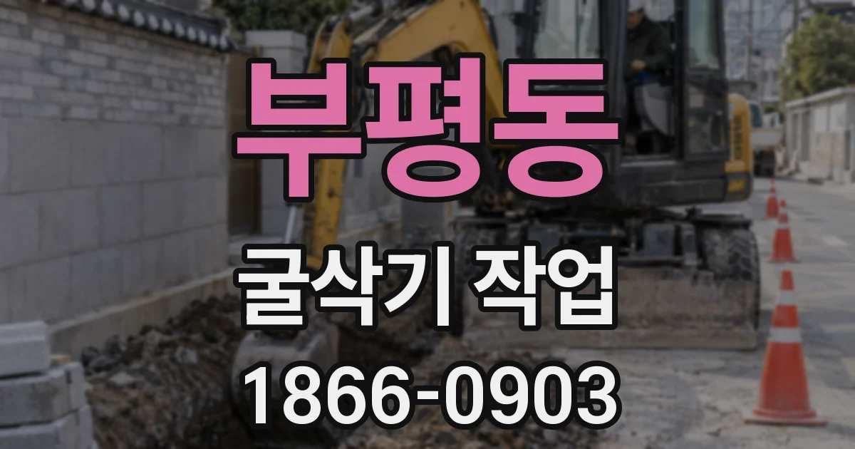 부평동 굴삭기 작업
