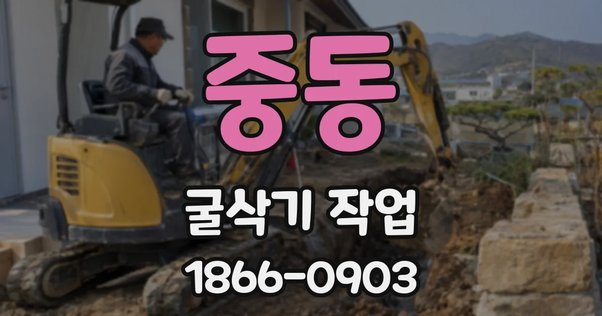 중동 굴삭기 작업
