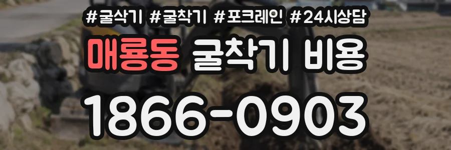 매룡동 굴착기 비용