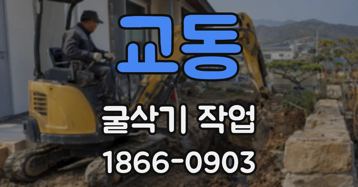 교동 굴삭기 작업