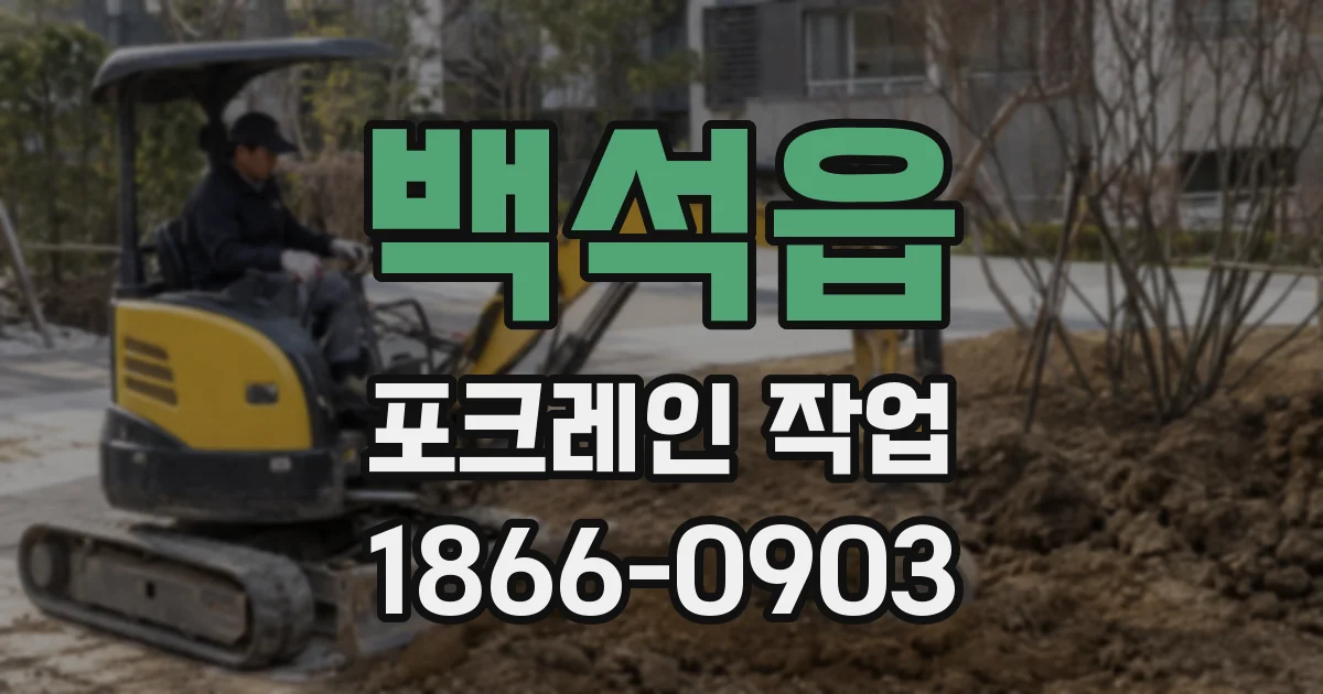 백석읍 포크레인 작업