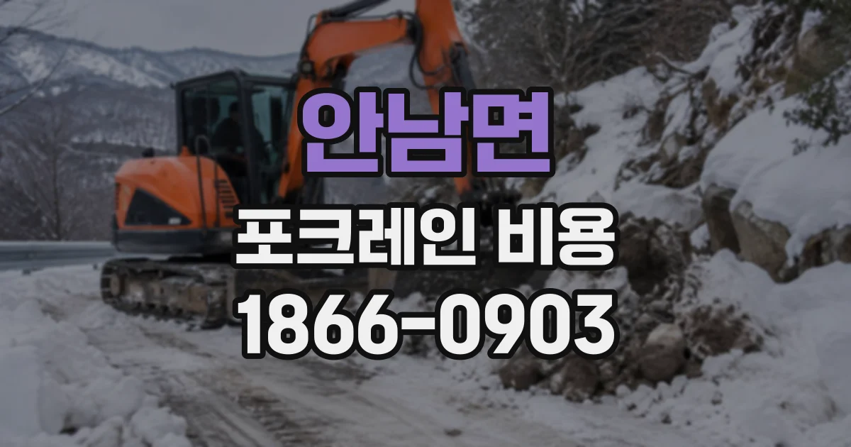 안남면 포크레인비용