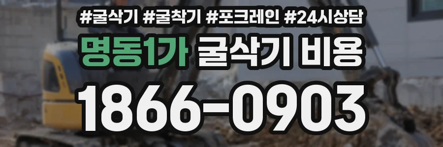 명동1가 굴삭기 비용