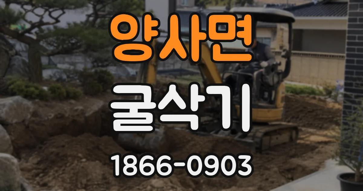 양사면 굴삭기