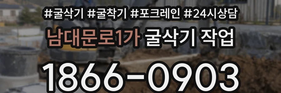 남대문로1가 굴삭기 작업